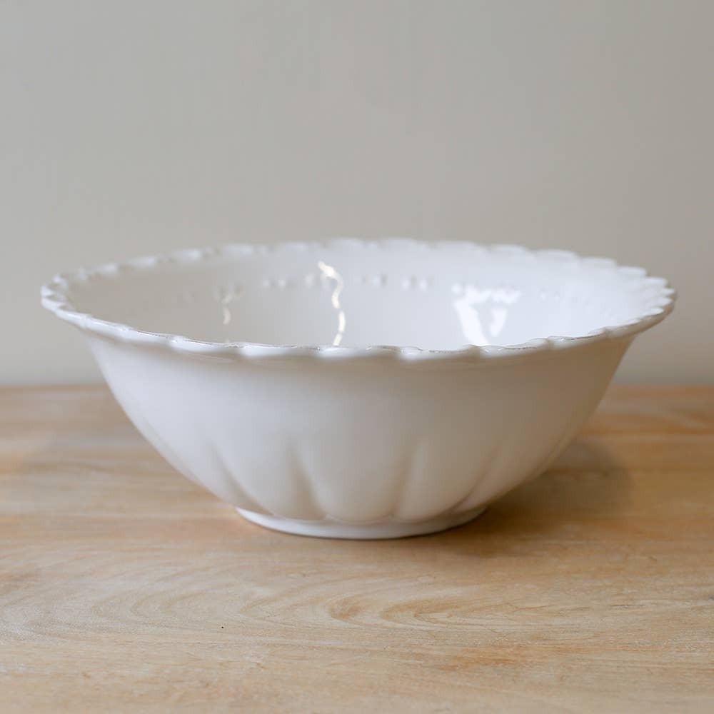 Venezia Serving Bowl - Antique White