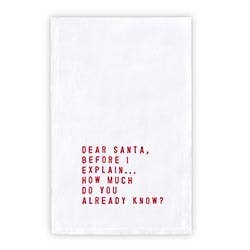 Dear Santa Tea Towel