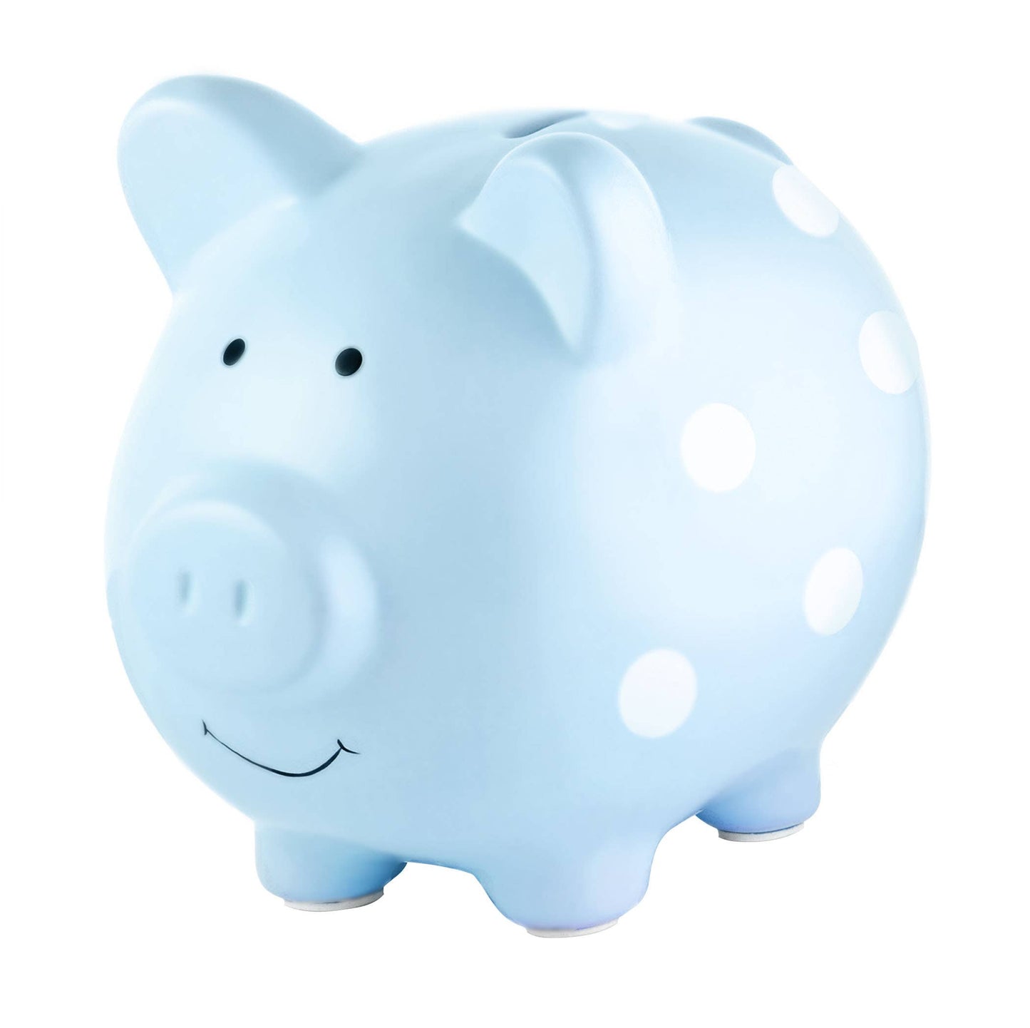 Polka Dot Piggy Bank- Blue and White