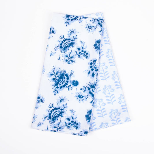 Blue Floral Printed Kitchen Towel Set