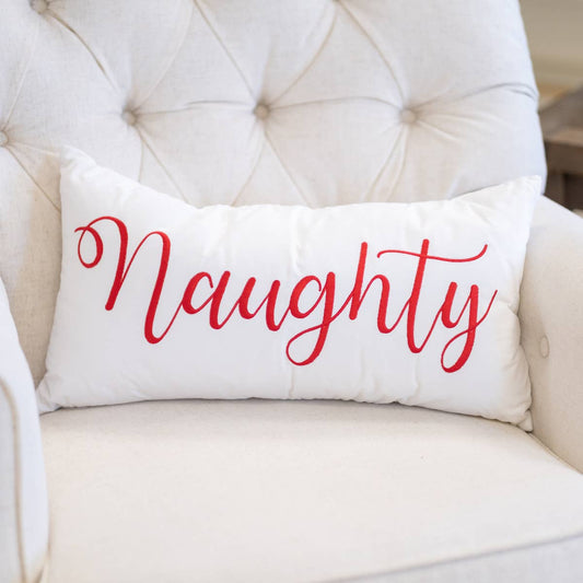 Naughty or Nice Reversible Pillow