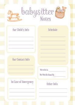 Babysitter Notes
