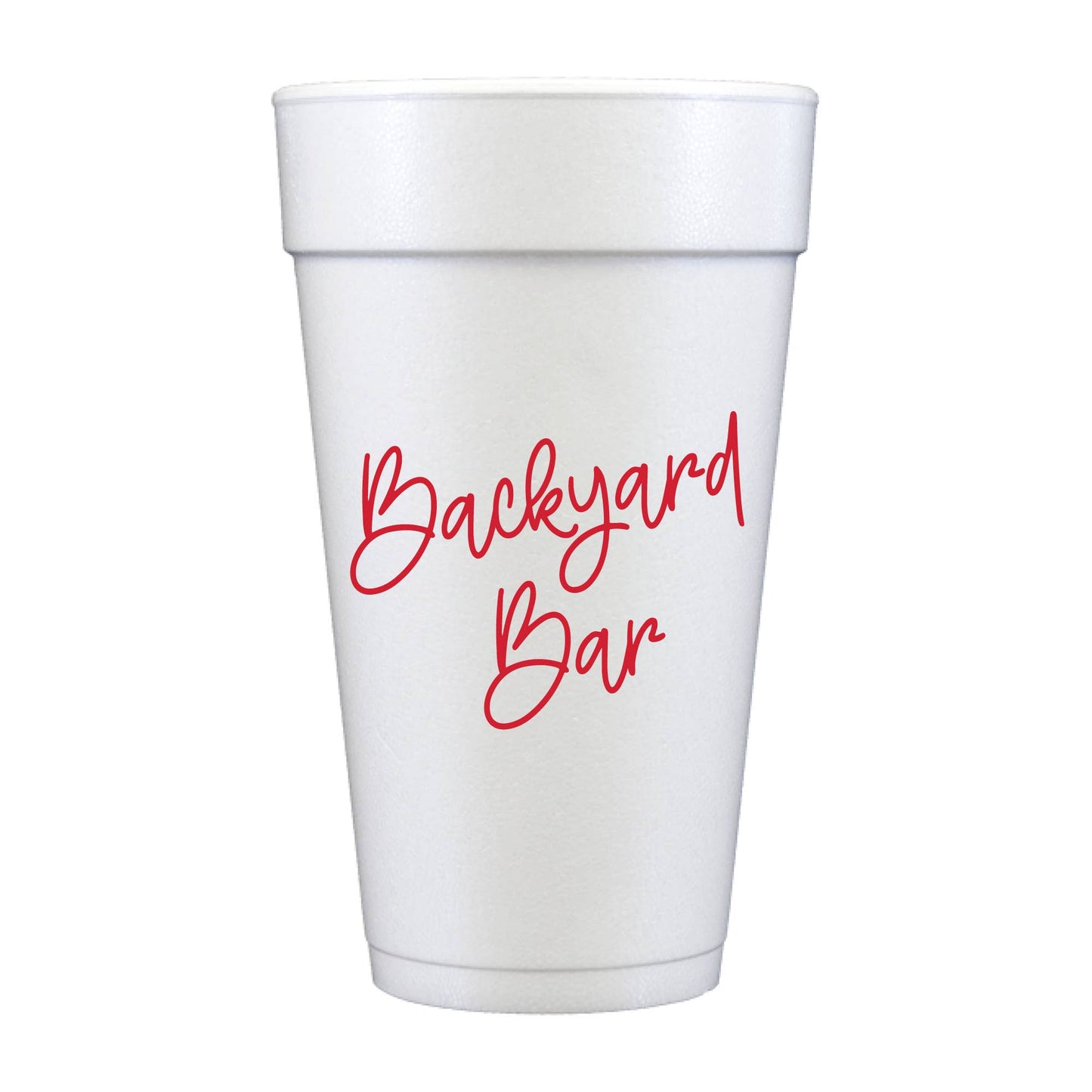 Backyard Bar Summer BBQ Pool Cups - Set of 10 Foam Cups