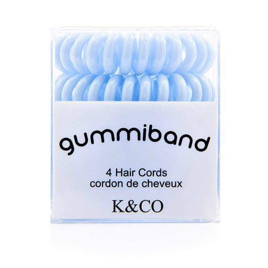 GummiBand Hair Cords, Hair Ties- Box of Four